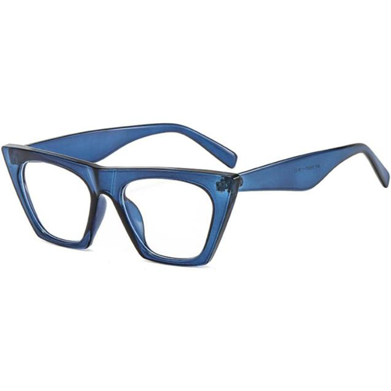 Agatha Square Cat Eye Blue Glasses Frame