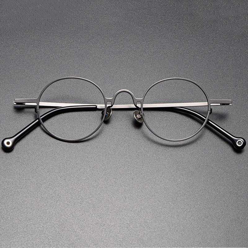 Montures de lunettes rondes vintage en titane Briar