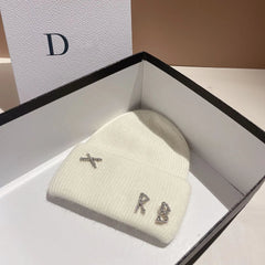 Diamond Glam Beanie aus Kaninchenfell