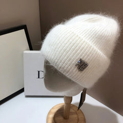 Bonnet en fourrure de lapin Crystal Chic