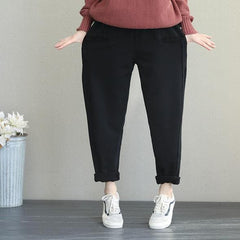 2019 Casual Women Brushed Thicken Casual Pants For Winter