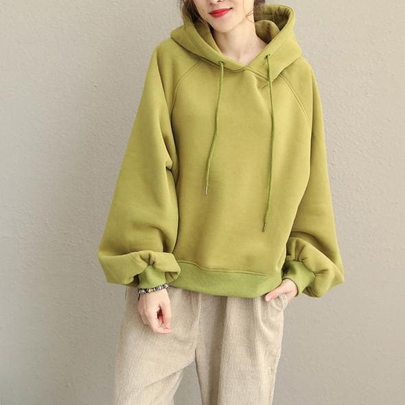 2019 Cute Yellow And Purple Brushed Hoodie Fleece For Women