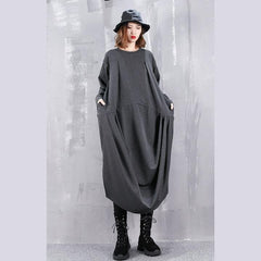 2019 gray dresses plus size o neck gown fine Cinched side open kaftans