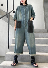 2021 new summer denim jumpsuit thin section fashion jumpsuit women