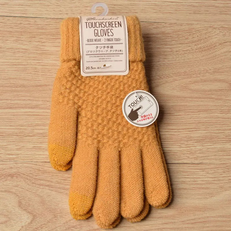 Gants d'hiver chics en cachemire au toucher velours