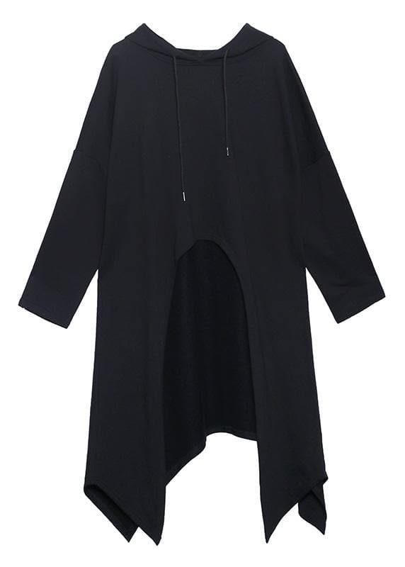 Beautiful hooded asymmetric clothes For Women Fashion Ideas black shirt