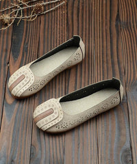 Beige For Women Hollow Out Flat Feet Shoes