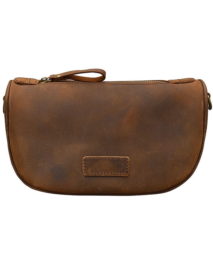 Boutique Brown Calf Leather Messenger Bag