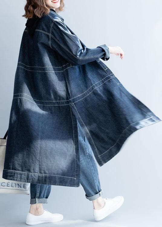 Manteaux fins ouverts chics pour femmes, vestes amples en denim bleu pour l'automne