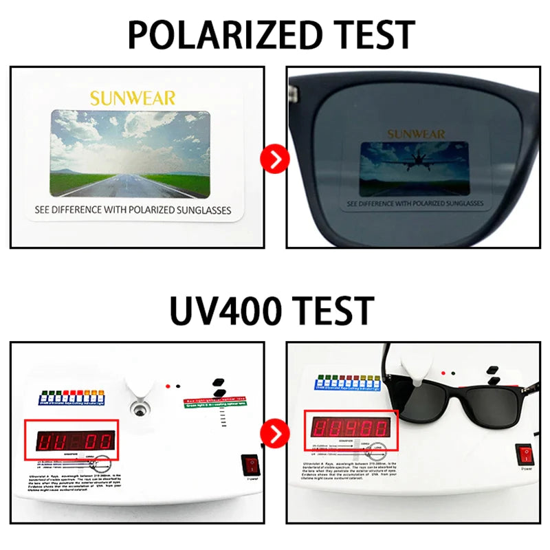 Heißer Verkauf UV400 schützende quadratische Sonnenbrille für die Reise