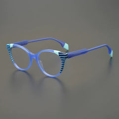 Gulay Vintage Stripe Cat Eye Acetate Frame