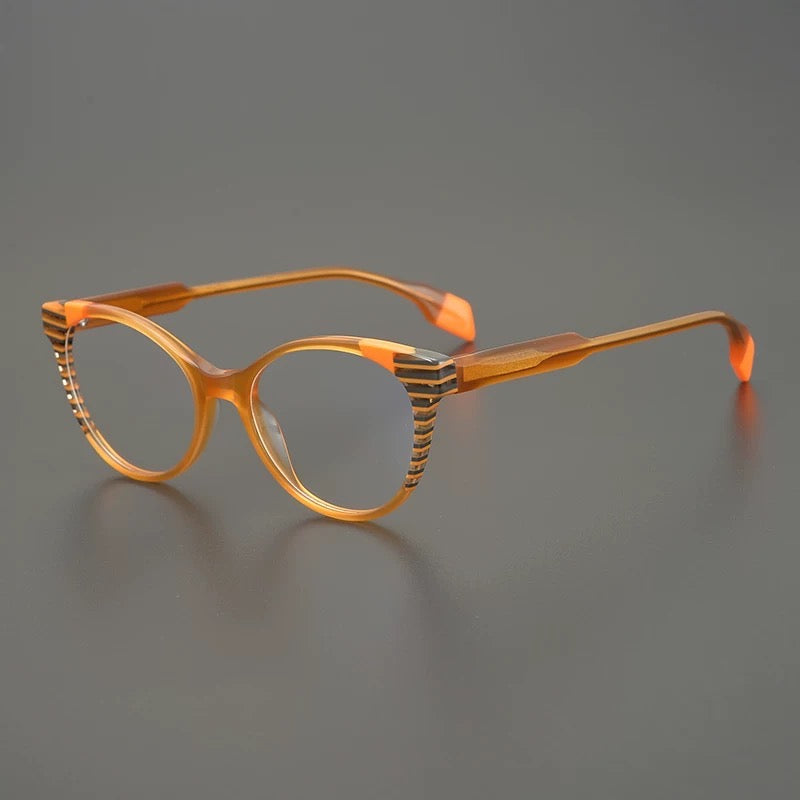 Gulay Vintage Stripe Cat Eye Acetate Frame