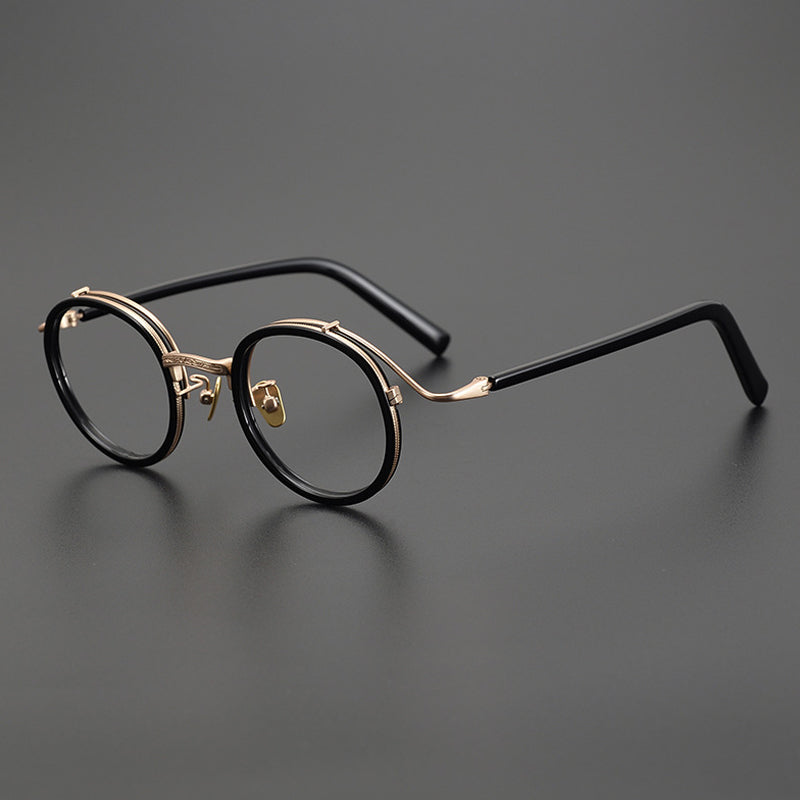 Hank Vintage Acetat runder Brillenrahmen