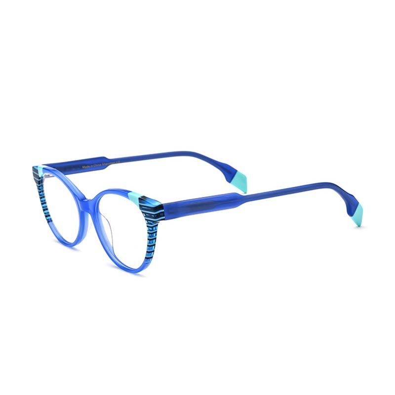 Gulay Vintage Stripe Cat Eye Acetate Frame