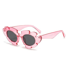 Lunettes de soleil carrées en gelée rose avec protection UV400