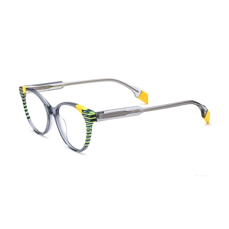 Gulay Vintage Stripe Cat Eye Acetate Frame