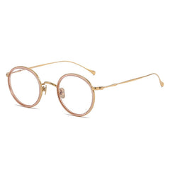 Prof Retro Round Titanium Glasses Frame