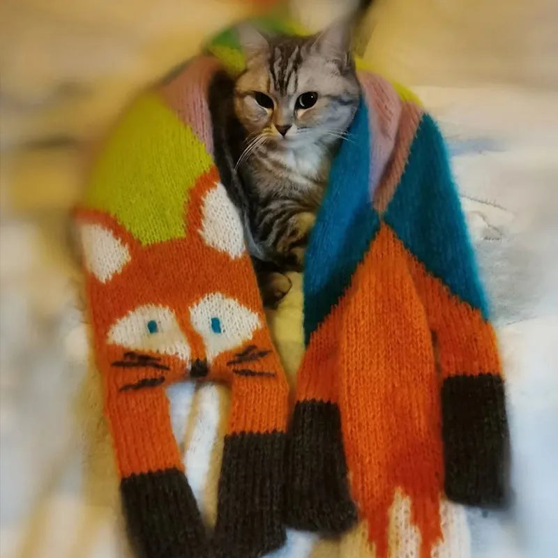 Frosty Fox Cub Scarf