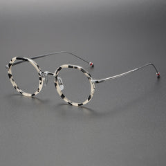 Ashlie Acetate Titanium Round Glasses Frame