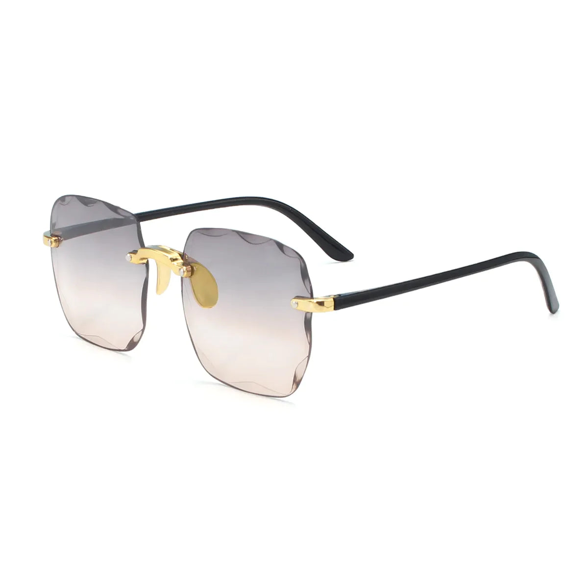 Elegant Rimless Gradient Sunglasses for Women UV400