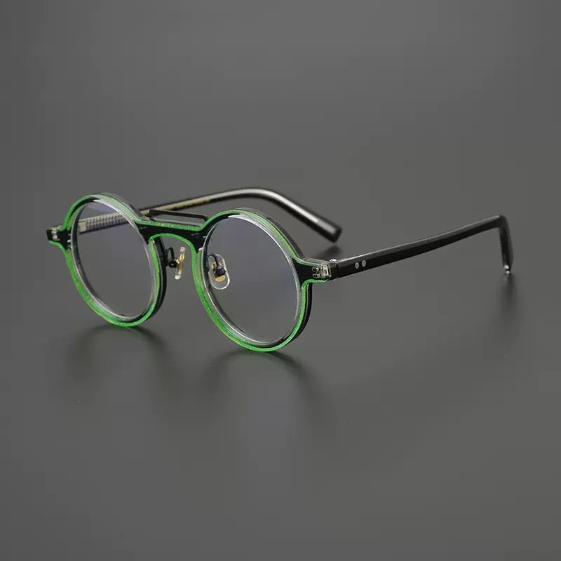 Abudy Vintage Round Acetate Glasses Frame