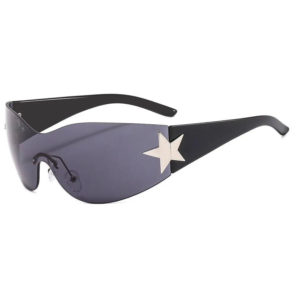 Lunettes de soleil enveloppantes Chic Punk Star avec protection UV