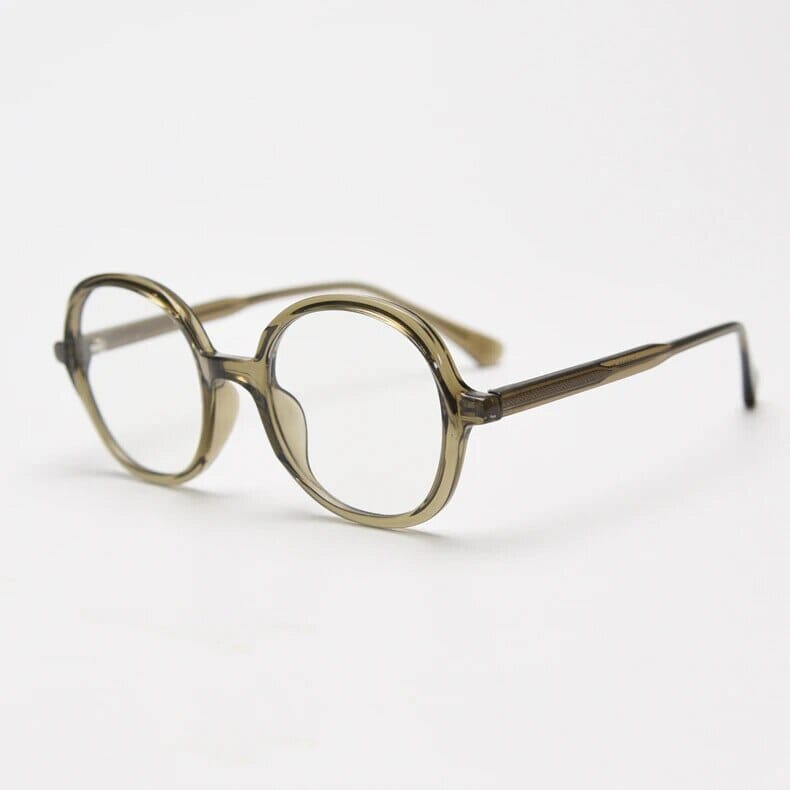 Lamar Large Size Round TR90 Vintage Eyeglass Frame