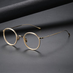 Prof Retro Round Titanium Glasses Frame