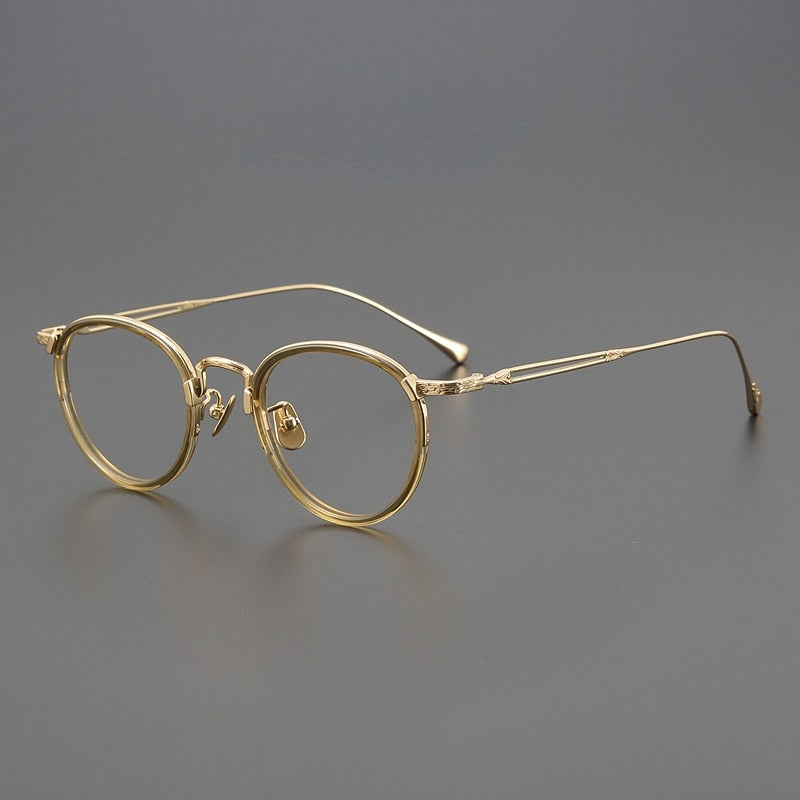 Daran Titanium Round Glasses Frames