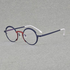 Aishia Titanium Round Glasses Frame