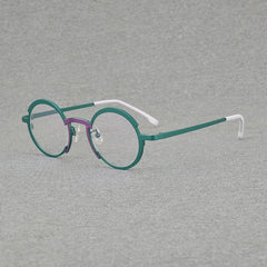 Aishia Titanium Round Glasses Frame