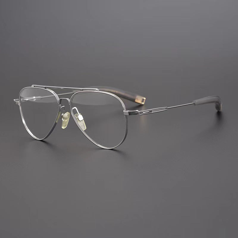 Monture de lunettes en titane à double faisceau Adella Aviator 