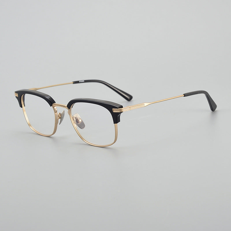 Danae Business Half Eyebrow Titanium Square Frame