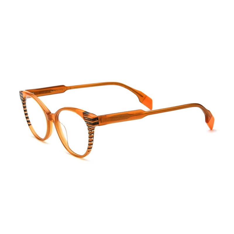 Gulay Vintage Stripe Cat Eye Acetate Frame