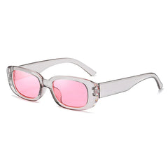 Lunettes de soleil carrées en gelée rose avec protection UV400