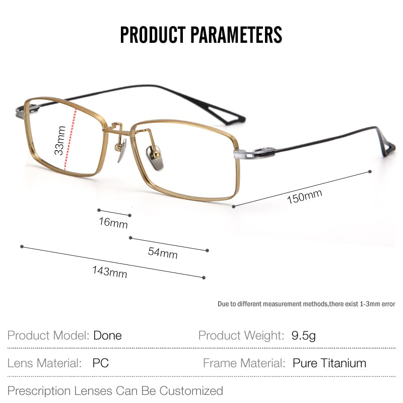 Lunettes Rory Pure Titanium à monture intégrale 