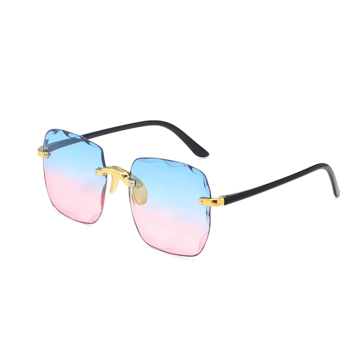 Elegant Rimless Gradient Sunglasses for Women UV400