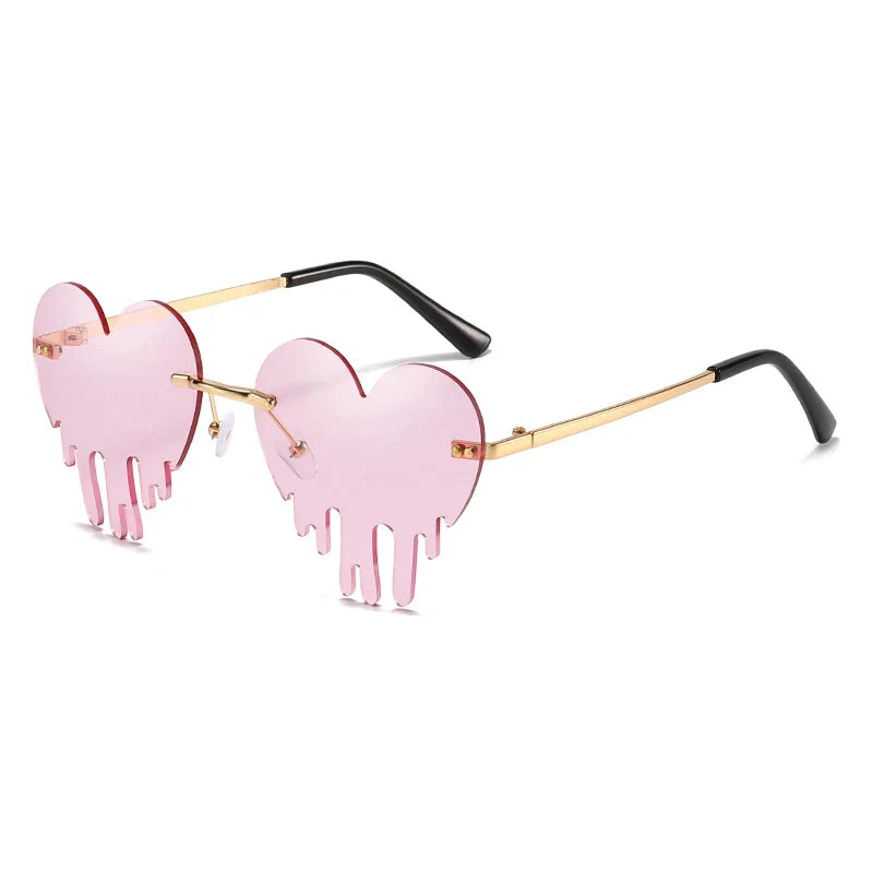 Lunettes de soleil carrées en gelée rose avec protection UV400