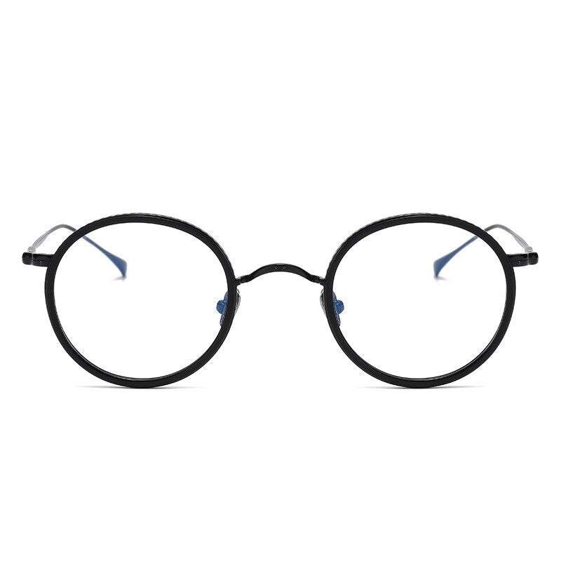 Prof Retro Round Titanium Glasses Frame