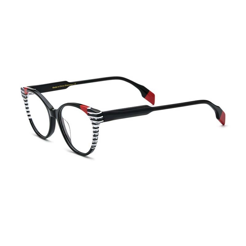 Gulay Vintage Stripe Cat Eye Acetate Frame