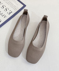 2022 Yellow Knit Cotton Fabric Flat Feet Shoes For Women