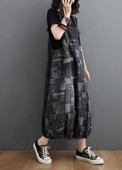 Women Black Print Clothes For Women Spaghetti Strap A Line Spring Dress