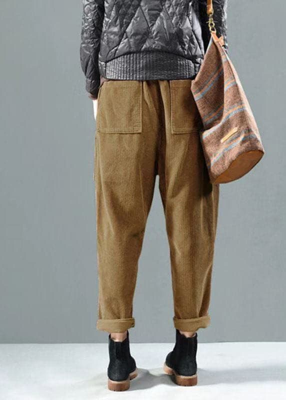 Brown Women Corduroy Pants