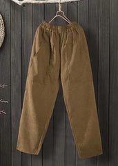 Brown Women Corduroy Pants