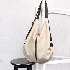 Sac en tissu pour femme, plusieurs dos, sac à bandoulière, sac à dos simple, sac de variété beige