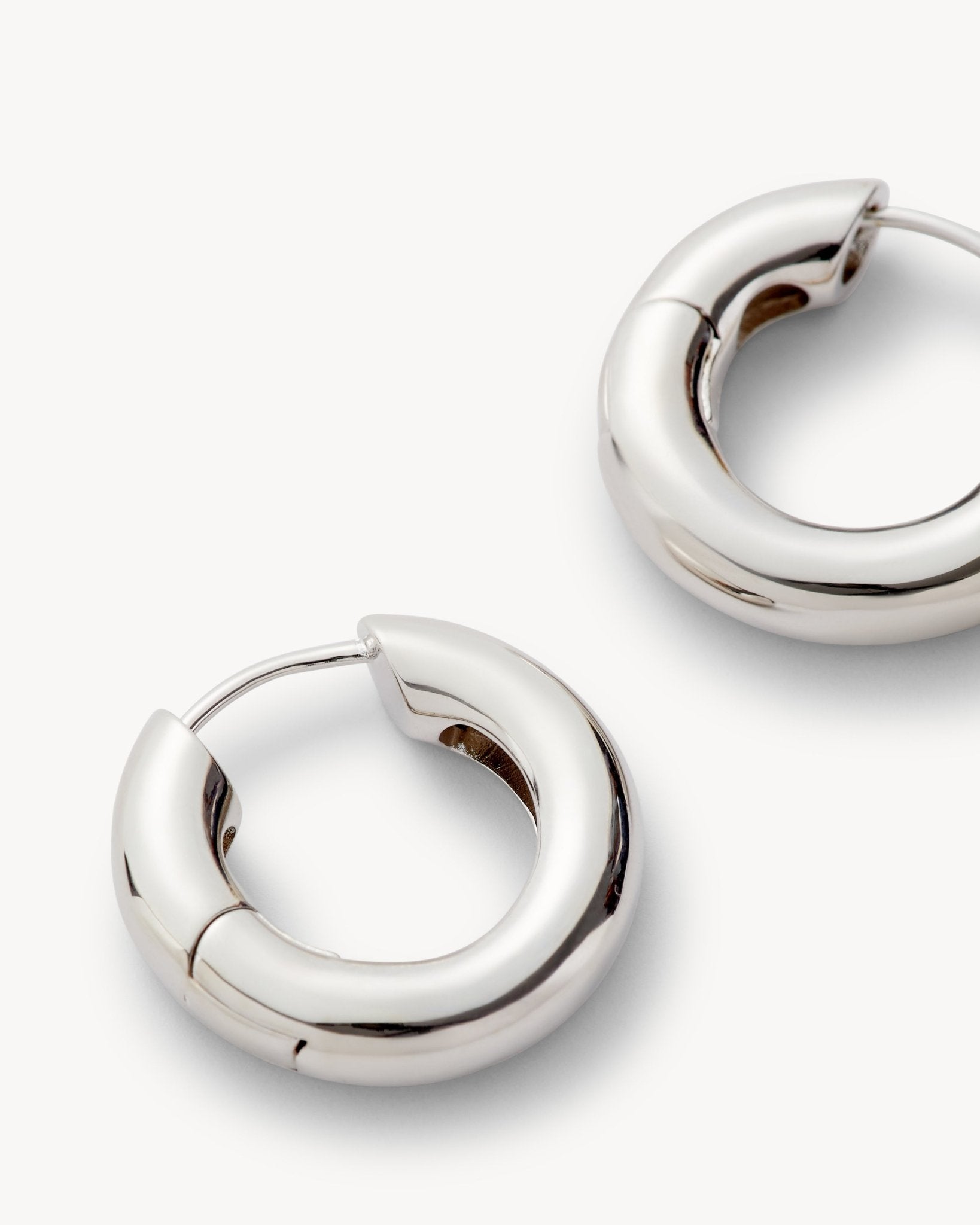 Baby Chunky Hoops in Silver