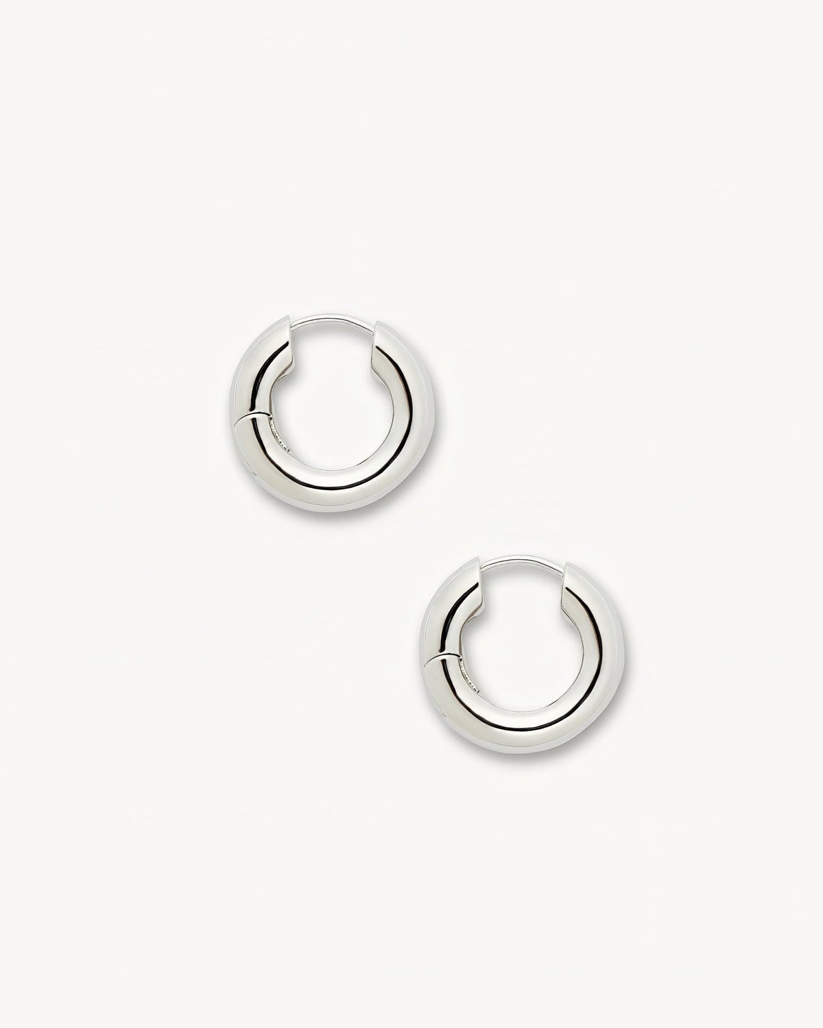 Baby Chunky Hoops in Silver