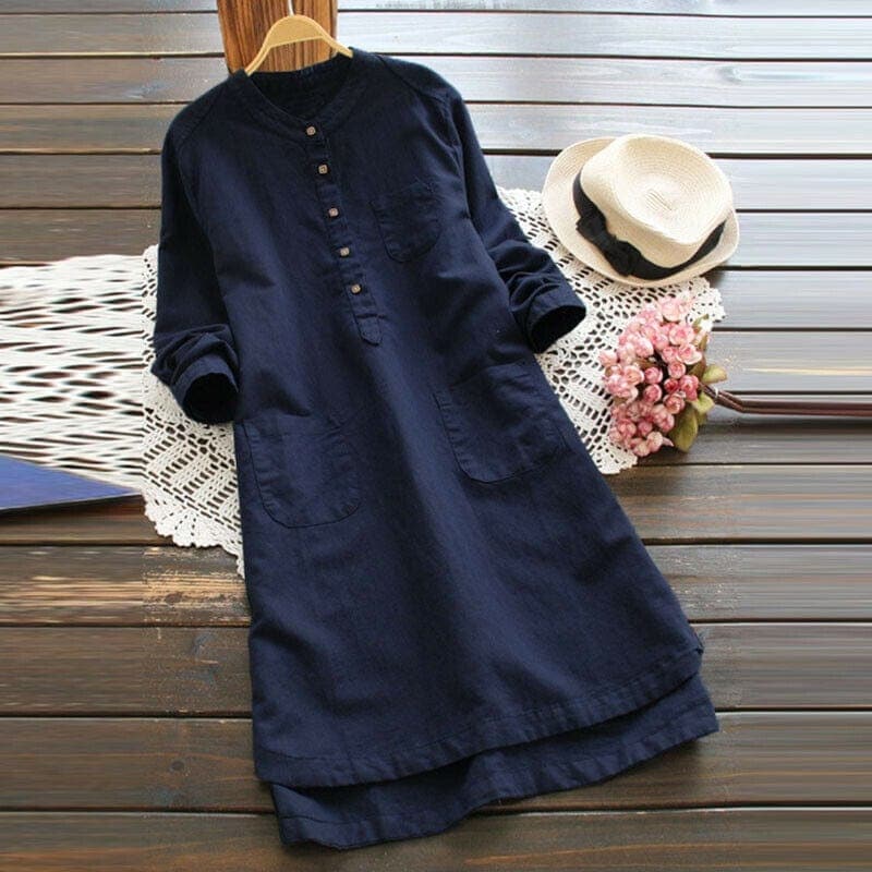 Vintage Loose Cotton Linen Tunic