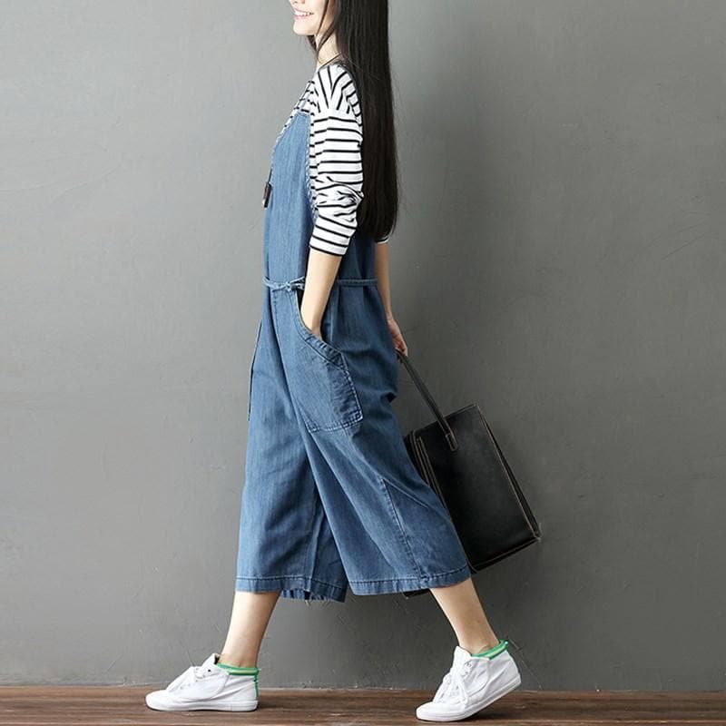 Blue Denim Loose 90s Overall