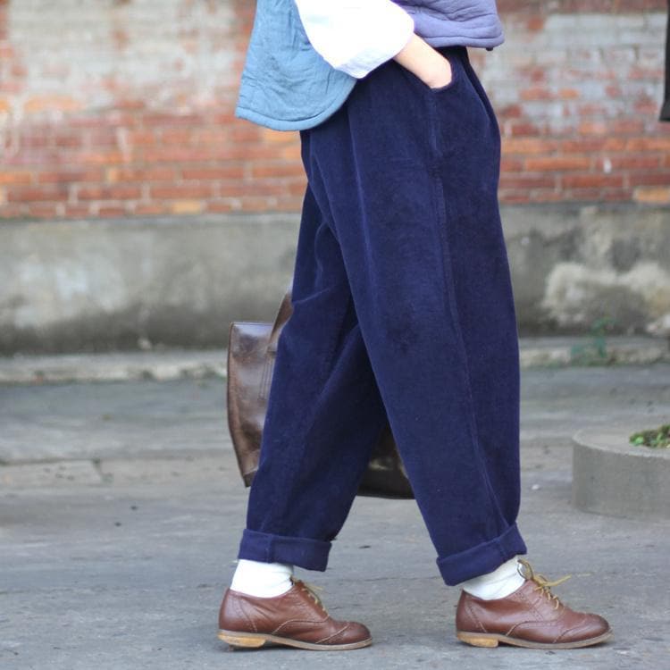 Retro Corduroy Loose Trousers